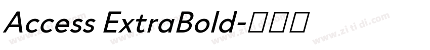 Access ExtraBold字体转换